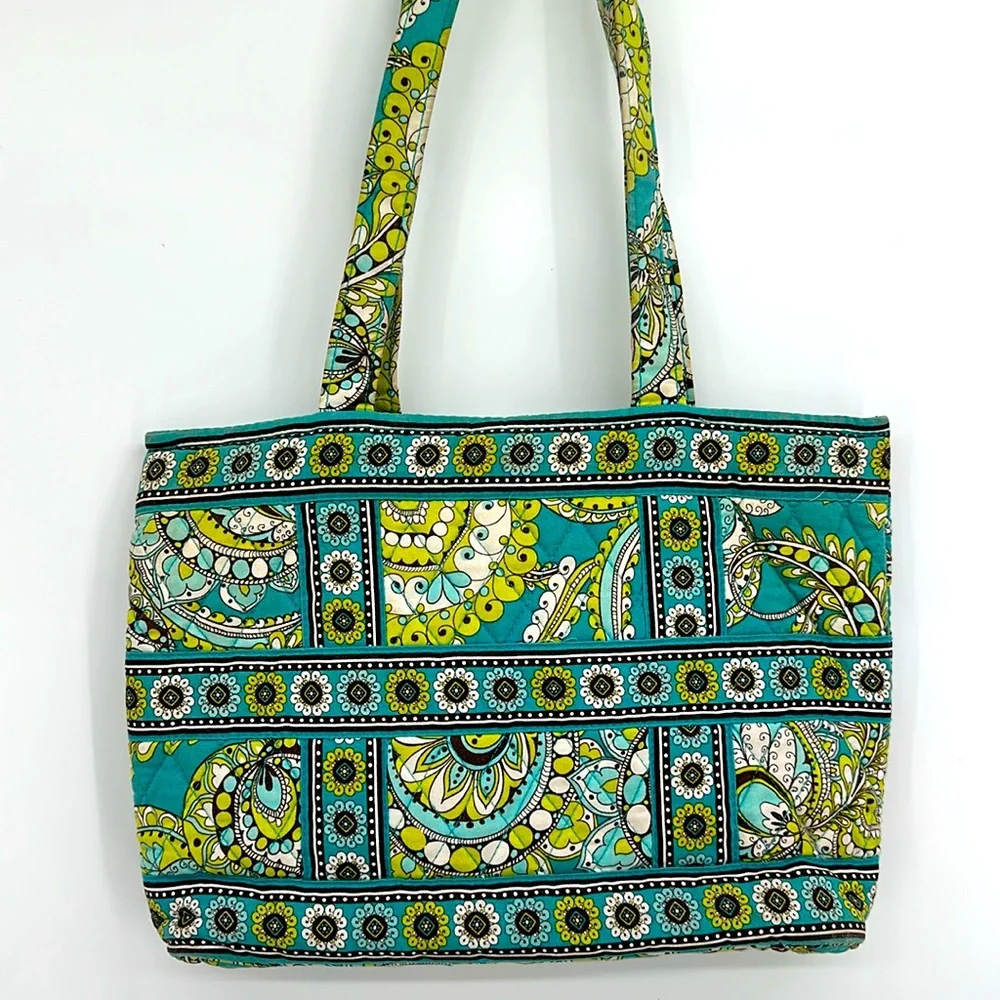 Vera Bradley Peacock Tote Bag Purse Retired - Picture 2 of 11